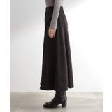 へリンボンツイードフレアマキシスカート | grove | 詳細画像14