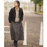 へリンボンツイードフレアマキシスカート | grove | 詳細画像7