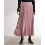 パウダーピンク(070) | すっきり見えて、やさしく揺れる。大人のスエードライクプリーツスカート | grove