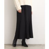 ブラック(019) | ウエストサイドリブマーメイドスカート | grove