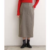 ブラウン(043) | 起毛ジャカードナロースカート | grove