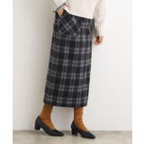 ネイビー(294) | 起毛ジャカードナロースカート | grove