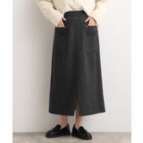 ブラック(019) | クラシカルツイード Aラインスカート | grove