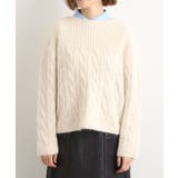 ふんわり包み込む ケーブルボートネックニット | grove | 詳細画像18 