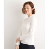 オフホワイト(003) | 袖口配色リブニット | grove