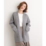 ミドルグレー(012) | 軽やかに着流す ブークレニットコーディガン | grove