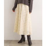 甘さを抑えて、品よく華やぐ メッシュフロッキードットスカート | grove | 詳細画像1