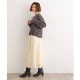 甘さを抑えて、品よく華やぐ メッシュフロッキードットスカート | grove | 詳細画像2