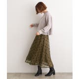 甘さを抑えて、品よく華やぐ メッシュフロッキードットスカート | grove | 詳細画像11