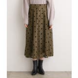 甘さを抑えて、品よく華やぐ メッシュフロッキードットスカート | grove | 詳細画像13