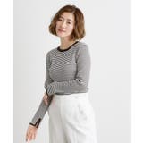 ボーダー(303) | 【抗ピル／MW】リブニットプルオーバー | grove