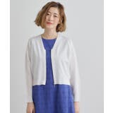 【洗える】シアーニットジップカーディガン | grove | 詳細画像1