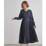 ネイビー(094) | サイドプリーツシャツワンピース | grove