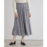 ネイビーフラワー(194) | スカートライクプリーツパンツ | grove