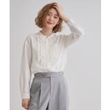 オフホワイト(003) | スパンビンテージフリルブラウス | grove