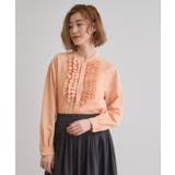 オレンジ(067) | スパンビンテージフリルブラウス | grove