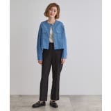 ライトデニムノーカラージャケット | grove | 詳細画像7 