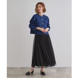 ライトデニムノーカラージャケット | grove | 詳細画像11 