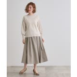 サイドベルトタックフレアスカート | grove | 詳細画像8 