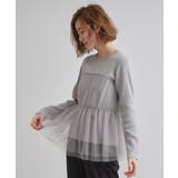 チュールドッキングニットプルオーバー | grove | 詳細画像6 