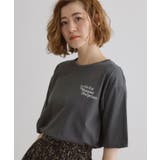 五分袖ロゴプリントTシャツ | grove | 詳細画像5 