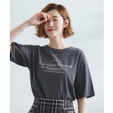 五分袖ロゴプリントTシャツ | grove | 詳細画像17 