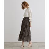 割線サテンギャザースカート | grove | 詳細画像12 