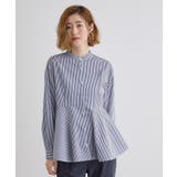 ペプラムスタンドネックシャツ | grove | 詳細画像10