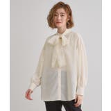 オフホワイト(003) | 2WAYシアーボウタイブラウス | grove