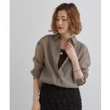 【大人の抜け感スタイル】ストライプアソートシアーオーバーシャツ | grove | 詳細画像12 