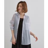 【大人の抜け感スタイル】ストライプアソートシアーオーバーシャツ | grove | 詳細画像16 