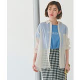 アイボリー(004) | 【大人の抜け感スタイル】ストライプアソートシアーオーバーシャツ | grove