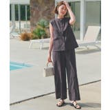 【レースの透け感が軽やか】エンブロイダリーレースワイドパンツ | grove | 詳細画像13