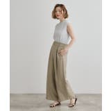 デニムライクベルト付きワイドパンツ | grove | 詳細画像2 