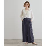 デニムライクベルト付きワイドパンツ | grove | 詳細画像6 