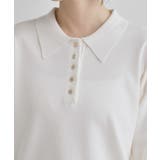 配色ポロニットプルオーバー | grove | 詳細画像16