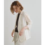 【洒落感際立つ羽織アイテム】シアーテーラードジャケット | grove | 詳細画像2 