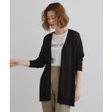 ブラック(019) | 【接触冷感/UVカットetc】夏に嬉しい機能付き!ベーシックロングカーディガン | grove