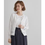 オフホワイト(003) | 【雑誌掲載】シアー素材使いアンサンブルニット | grove