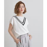 繊細な透かし編みが上品な大人のチルデンニット | grove | 詳細画像2 