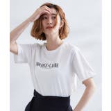オフホワイト(003) | 【UVカット・接触冷感】ベーシックロゴTシャツ | grove