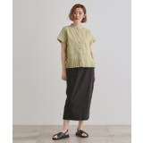 キレイに見えて嬉しい 裾プリーツシャツ | grove | 詳細画像11 