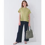 キレイに見えて嬉しい 裾プリーツシャツ | grove | 詳細画像12 