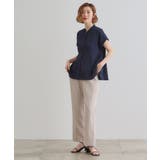 きちんと感もこなれ感も1枚で叶う 優秀ペプラムシャツブラウス | grove | 詳細画像7 