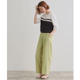 【洗える・シワになりにくい】麻調センタープレスワイドパンツ | grove | 詳細画像12 