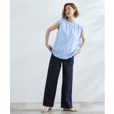 裾のボリュームが今年気分 ストライプバルーンブラウス | grove | 詳細画像11 