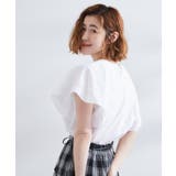 オフホワイト(003) | 【サスティナブル原料】涼し気フレアスリーブブラウス | grove