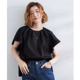 ブラック(019) | 【サスティナブル原料】涼し気フレアスリーブブラウス | grove