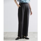 ブラック(019) | 【洗える/美脚ラインキープ】ワイドパンツ | grove