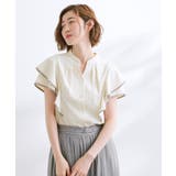 【さらりと着られる】多機能フリルブラウス | grove | 詳細画像1